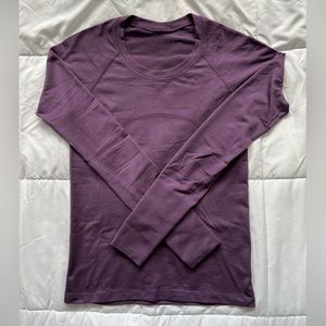 Swiftly Tech LS Shirt: Grape Thistle